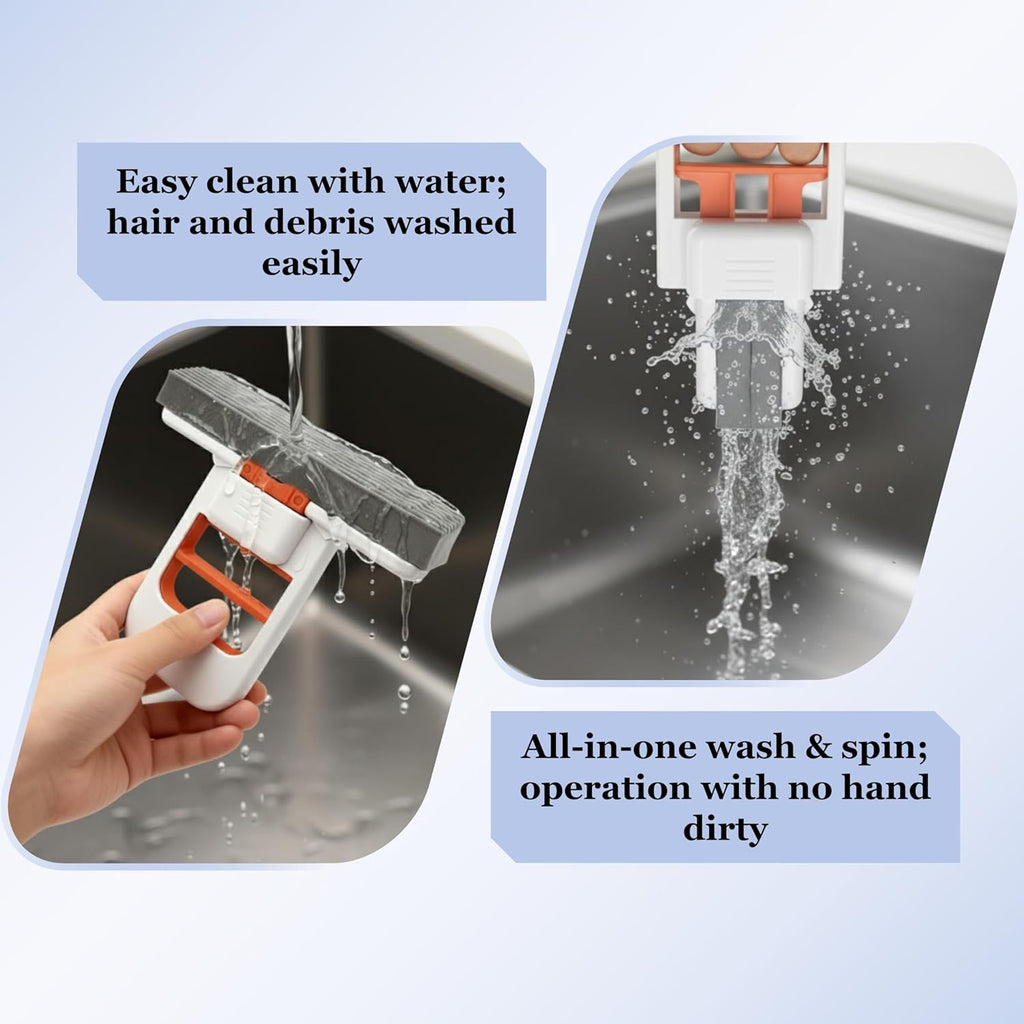 Self-Squeeze Foldable Sponge Mop – Easy Multi-Surface Cleaning